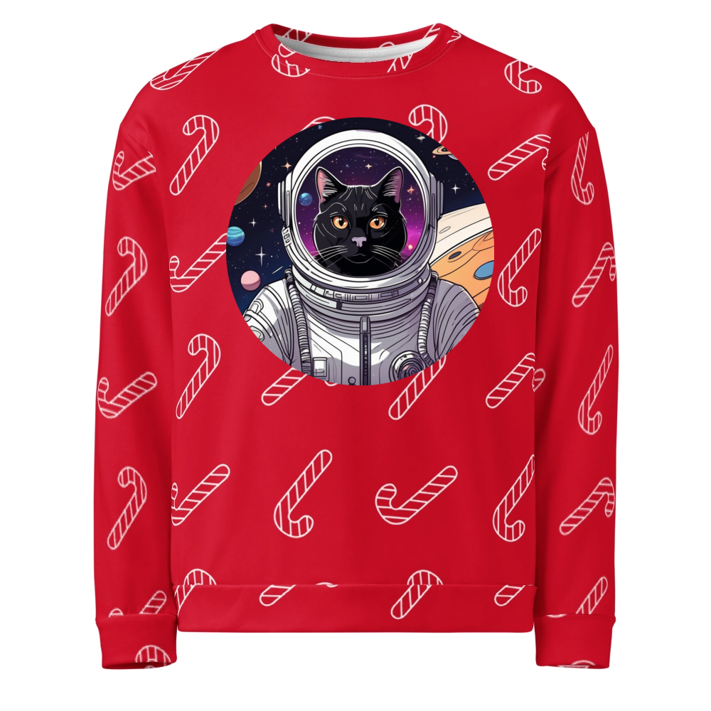 PugMug Custom Black Exotic Cat Ugly Christmas Sweatshirt