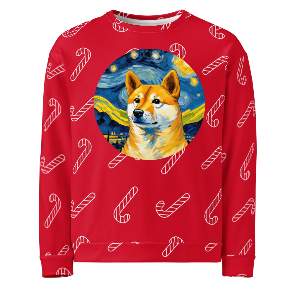 PugMug Custom Shiba Inu Ugly Christmas Sweatshirt