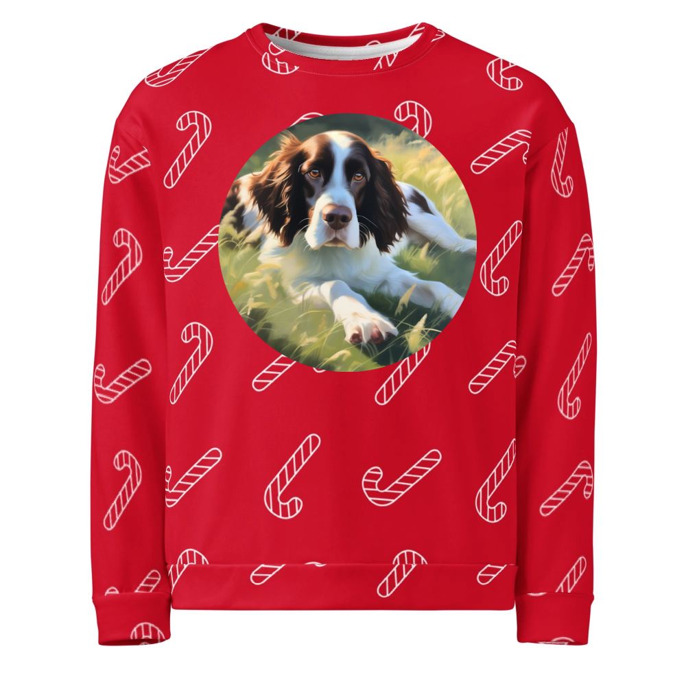 PugMug Custom English Springer Spaniel Ugly Christmas Sweatshirt