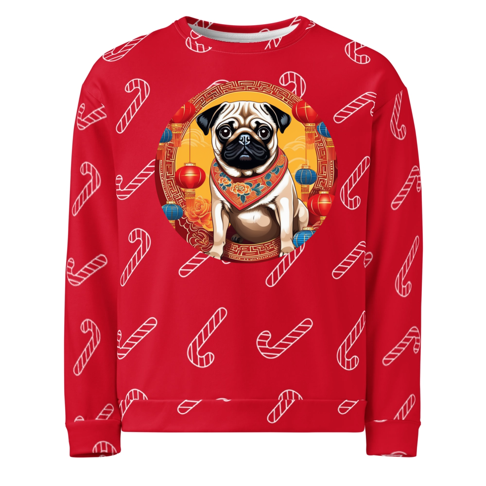 PugMug Custom Pug Ugly Christmas Sweatshirt