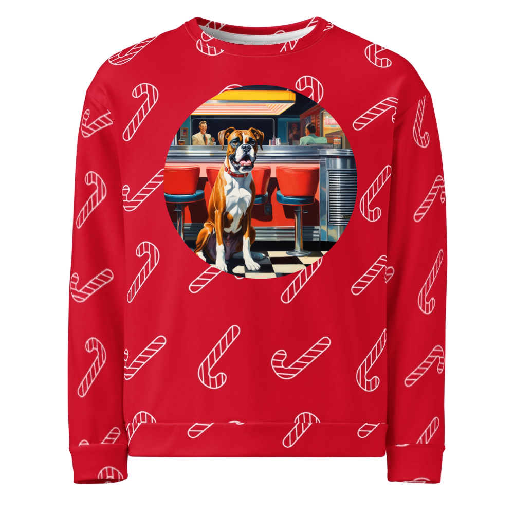 PugMug Custom Boxer Dog Ugly Christmas Sweatshirt