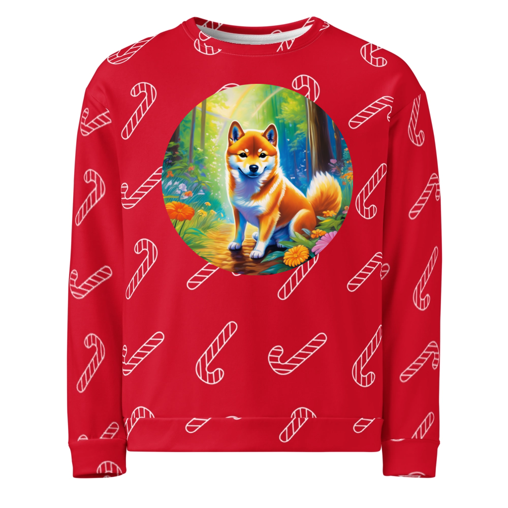 PugMug Custom Shiba Inu Ugly Christmas Sweatshirt