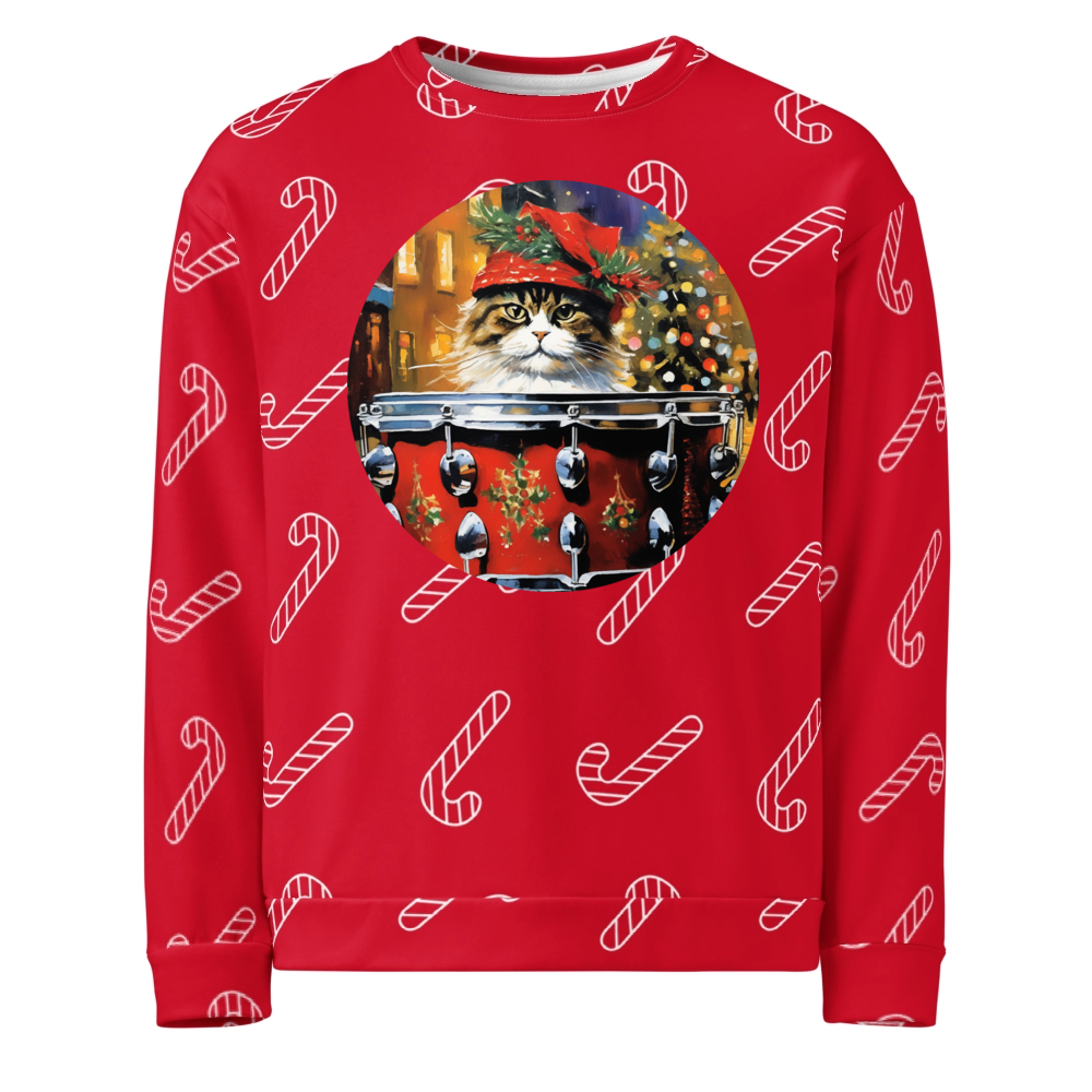 PugMug Custom Tabby Persian Cat Ugly Christmas Sweatshirt