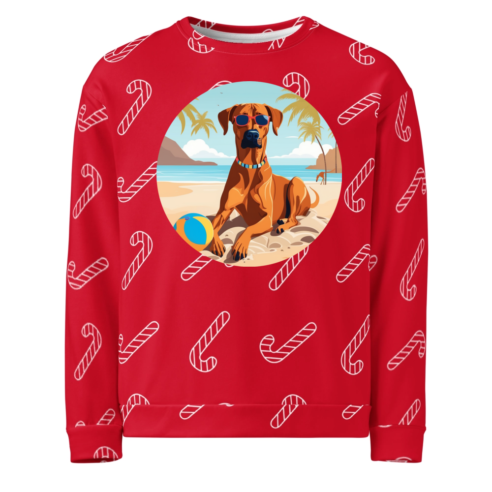 PugMug Custom Rhodesian Ridgeback Ugly Christmas Sweatshirt