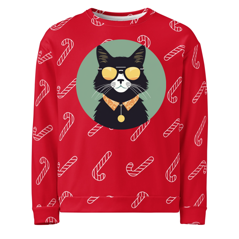 PugMug Custom Black Ragdoll Cat Ugly Christmas Sweatshirt