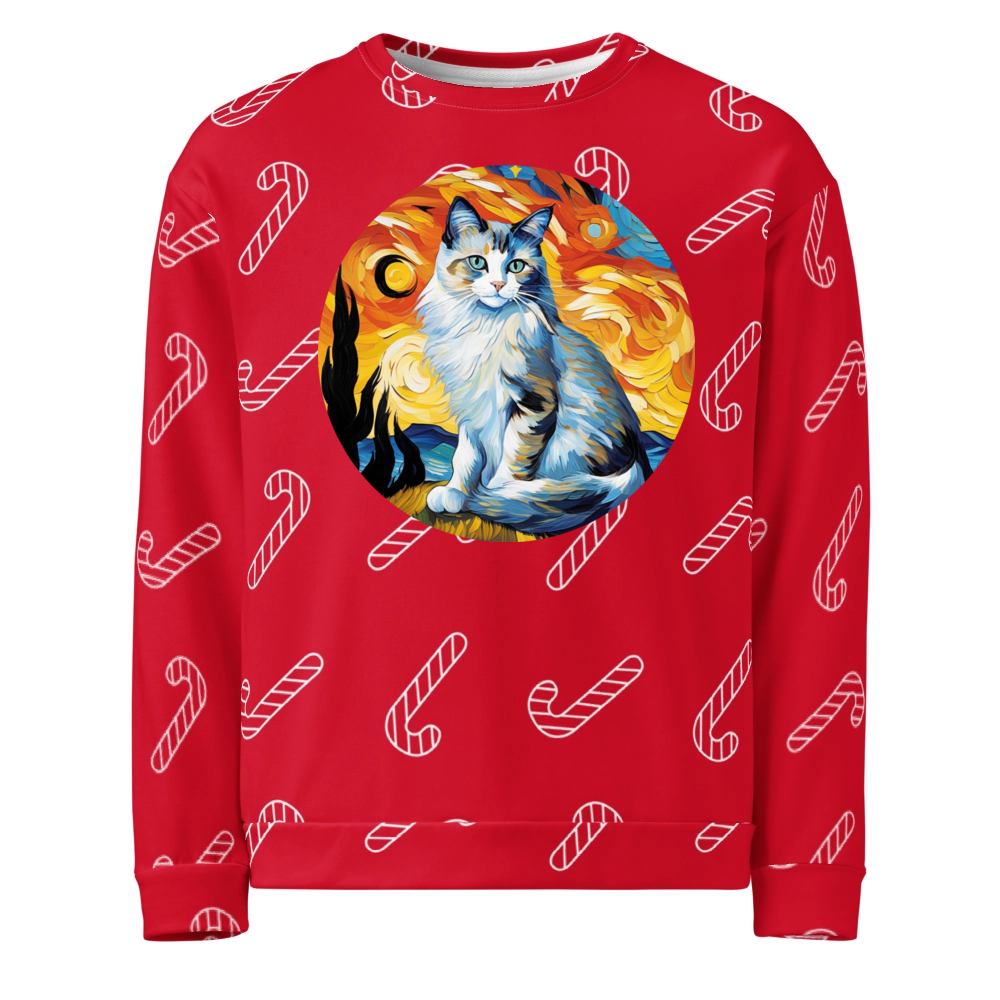 PugMug Custom Tabby Ragdoll Cat Ugly Christmas Sweatshirt