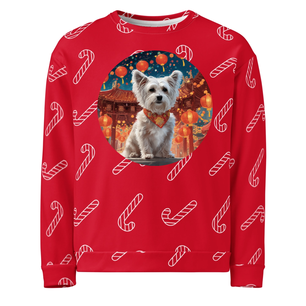 PugMug Custom Leo Ugly Christmas Sweatshirt