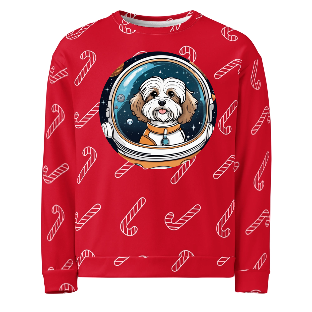 PugMug Custom Tan Havanese Dog Ugly Christmas Sweatshirt