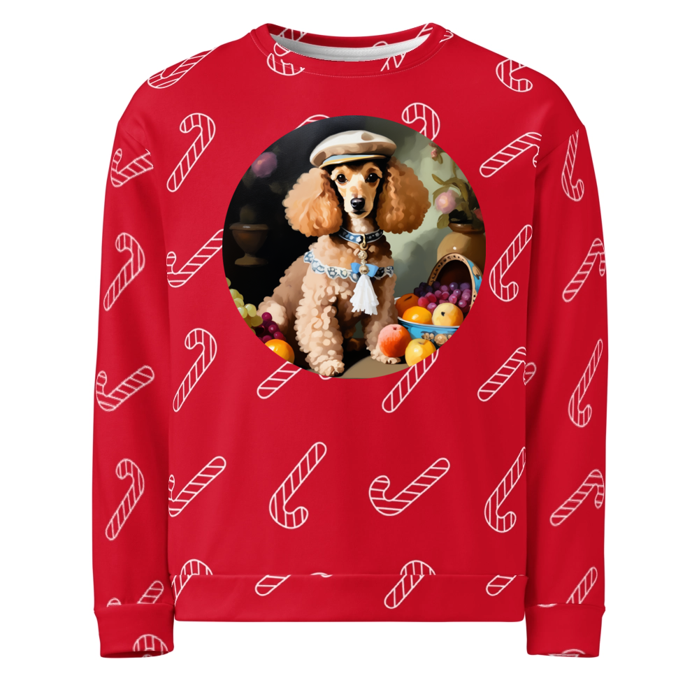 PugMug Custom Tan Poodle Ugly Christmas Sweatshirt