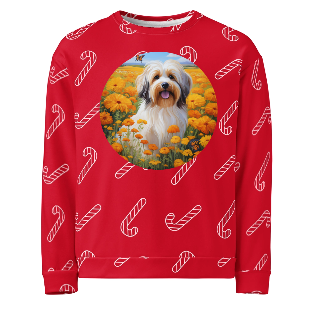 PugMug Custom Tan Havanese Dog Ugly Christmas Sweatshirt