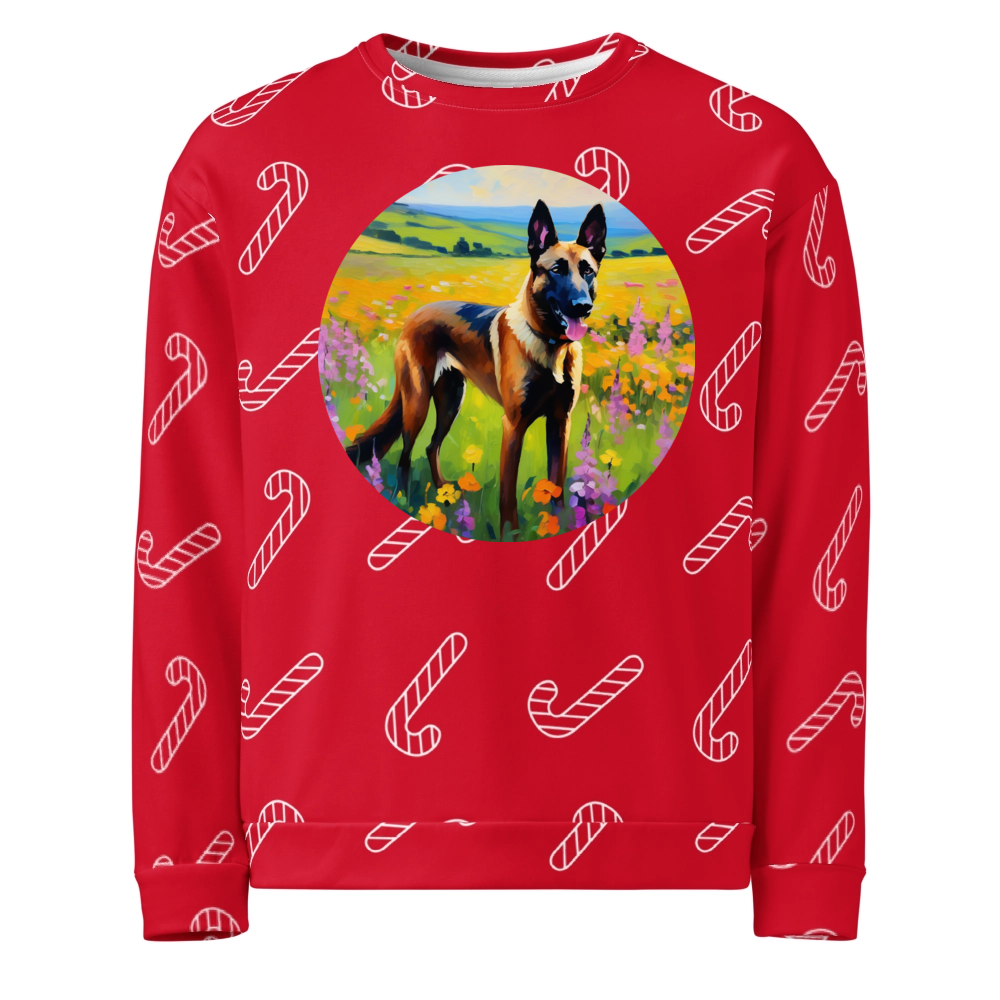 PugMug Custom Belgian Malinois Ugly Christmas Sweatshirt