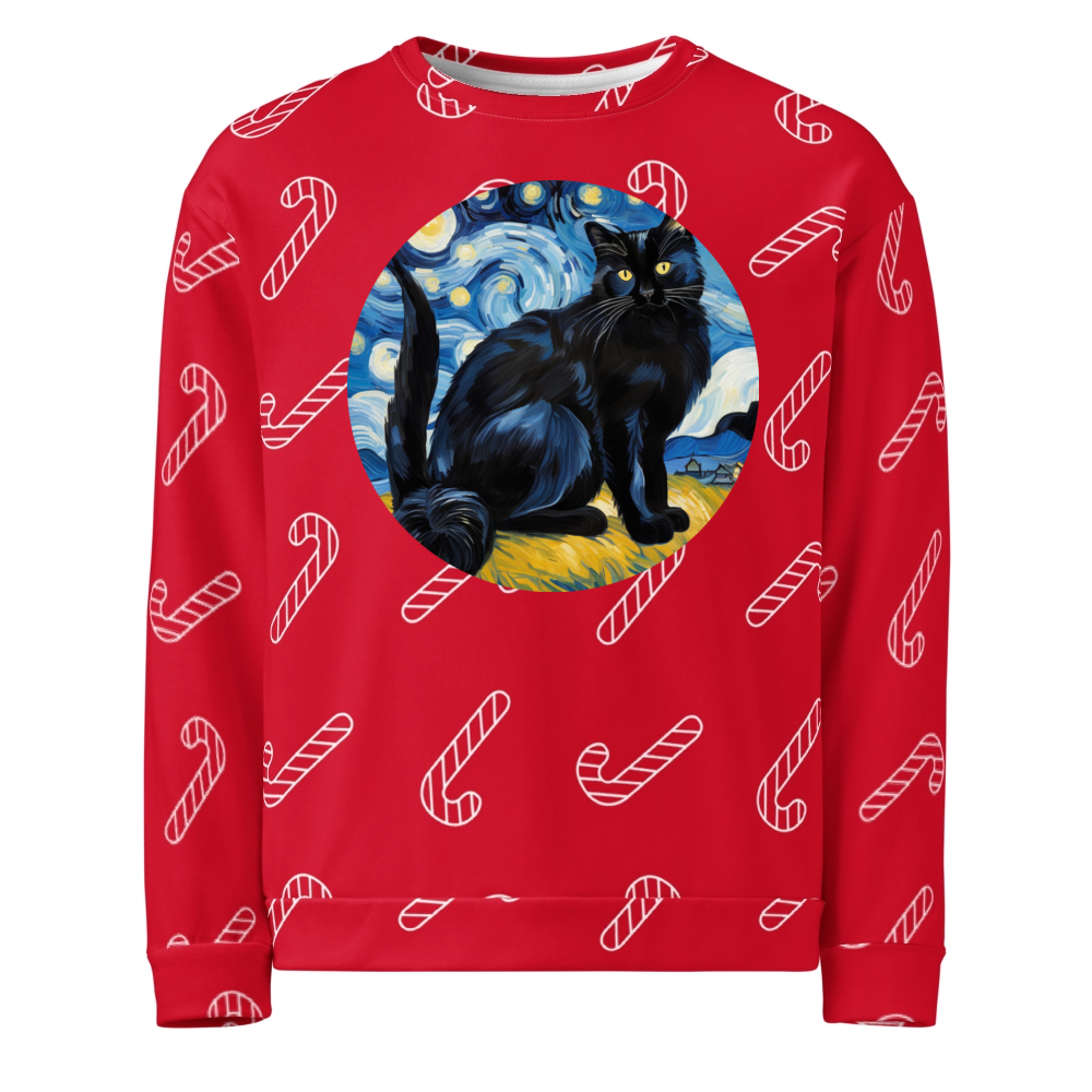 PugMug Custom Black Ragdoll Cat Ugly Christmas Sweatshirt