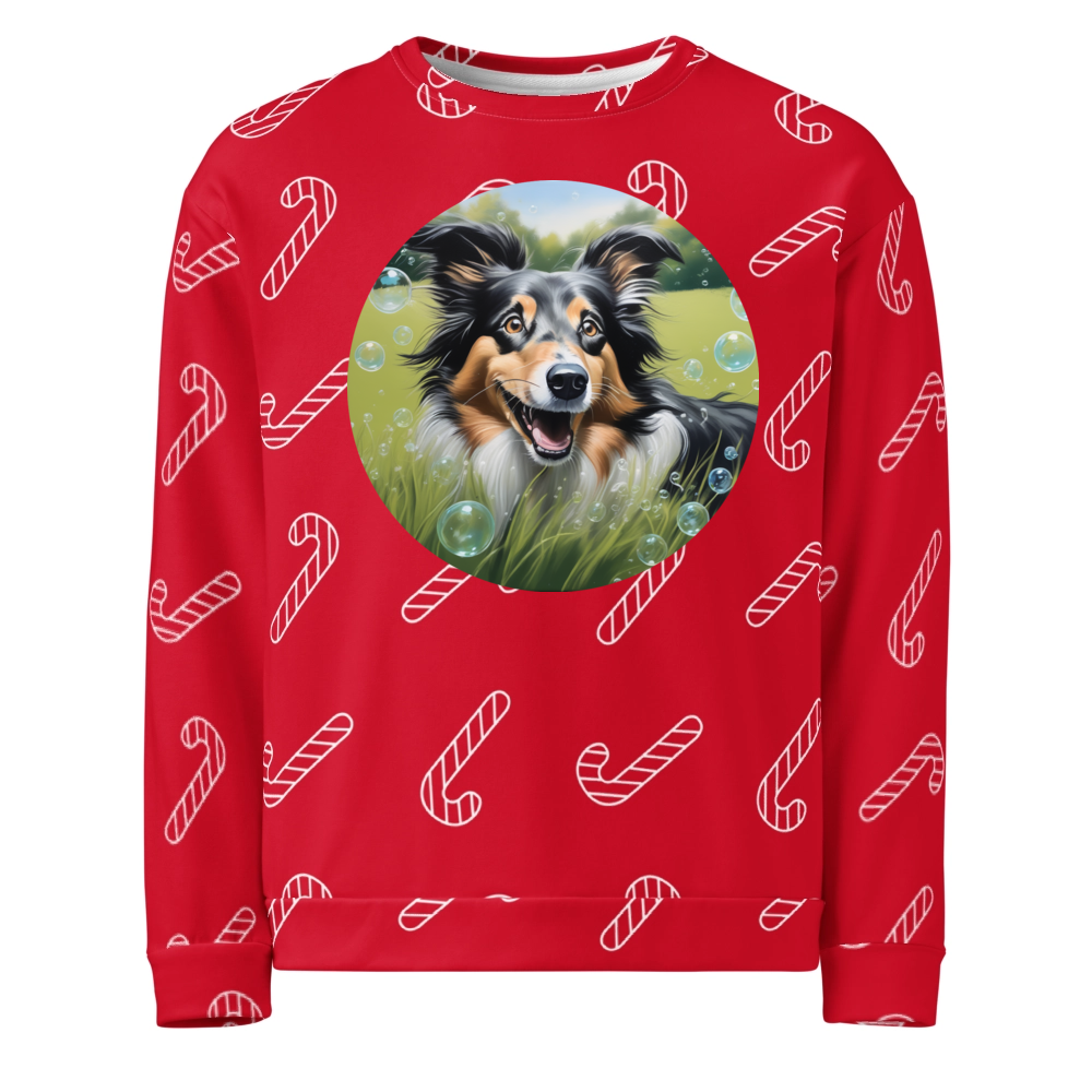 PugMug Custom Collie Ugly Christmas Sweatshirt