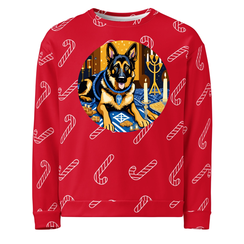 PugMug Custom German Shepherd Dog Ugly Christmas Sweatshirt