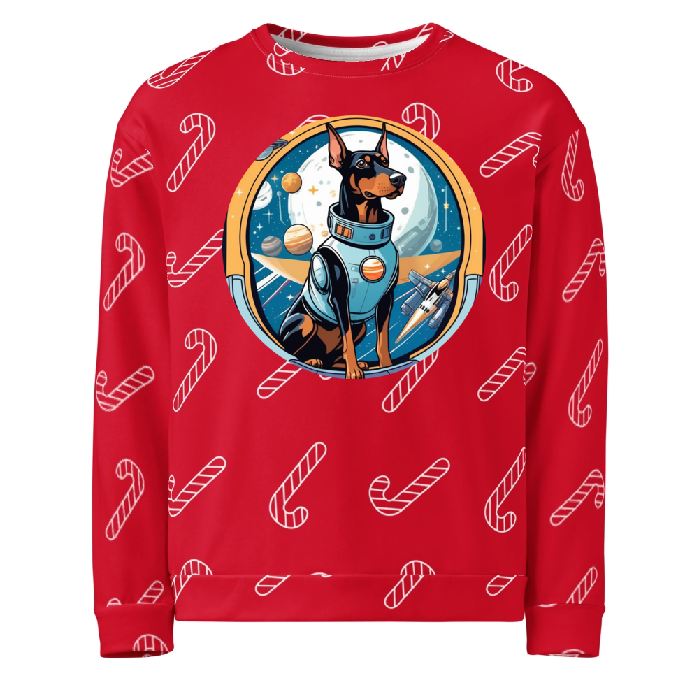 PugMug Custom Doberman Pinscher Ugly Christmas Sweatshirt