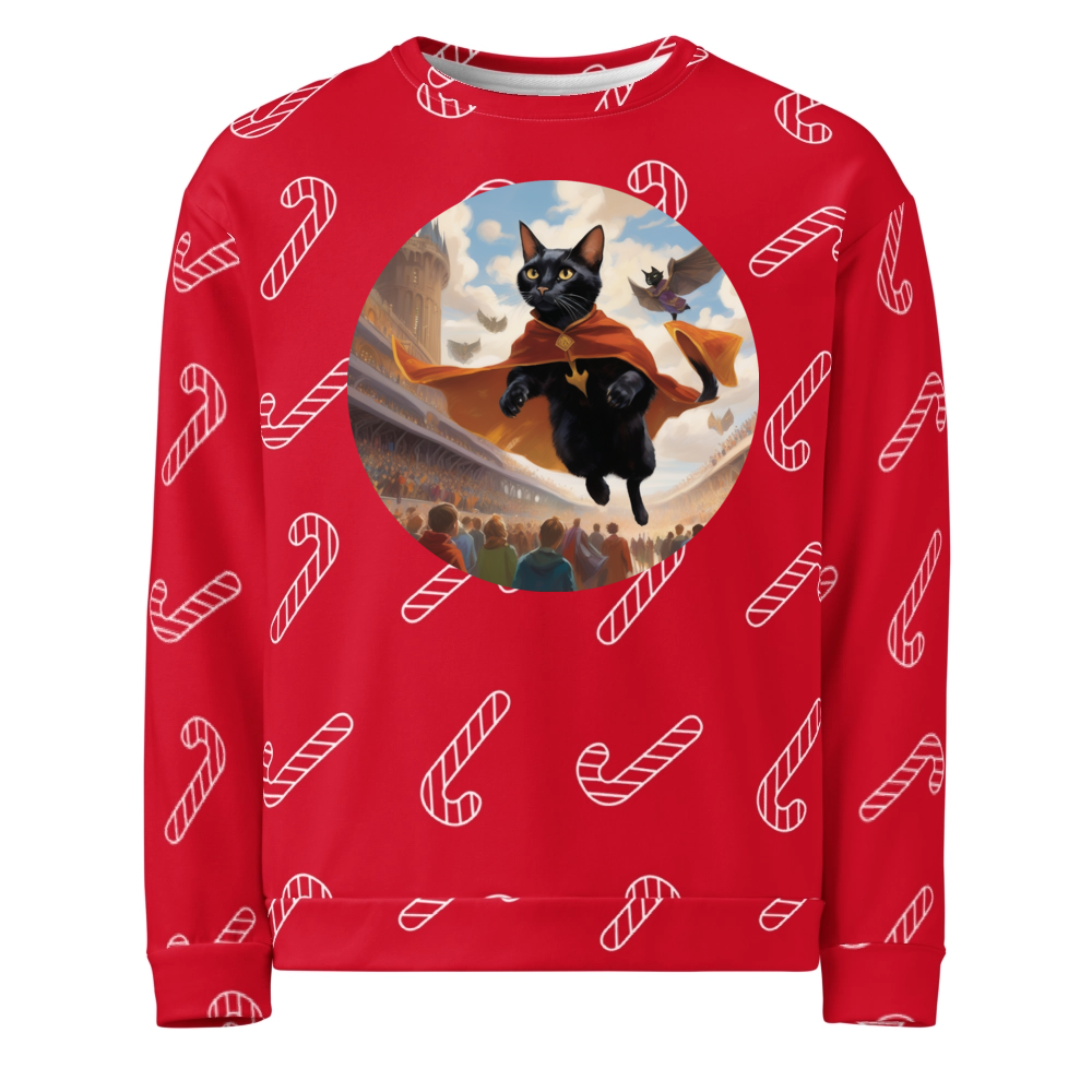 PugMug Custom Black Abyssinian Cat Ugly Christmas Sweatshirt