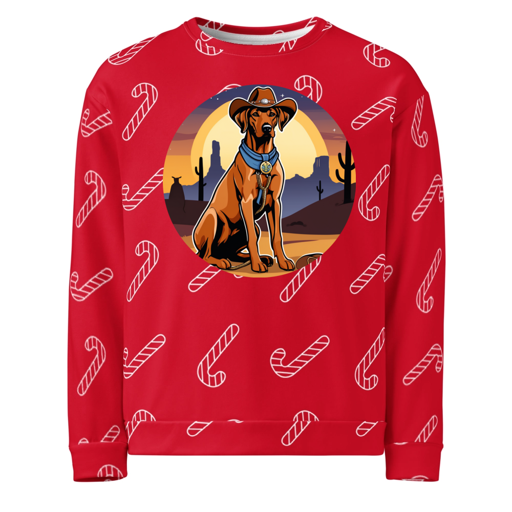 PugMug Custom Rhodesian Ridgeback Ugly Christmas Sweatshirt