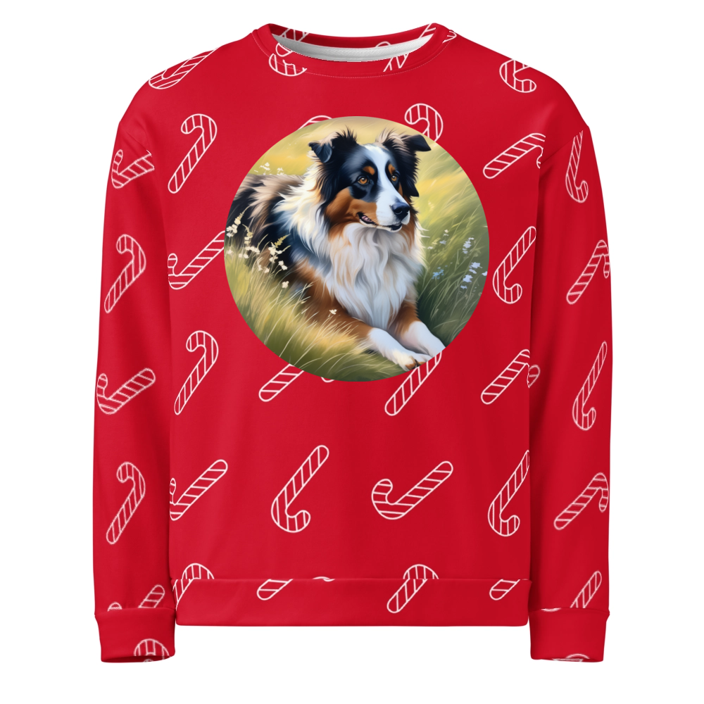 PugMug Custom Miniature American Shepherd Ugly Christmas Sweatshirt
