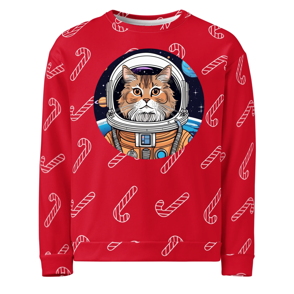 PugMug Custom Tabby Persian Cat Ugly Christmas Sweatshirt