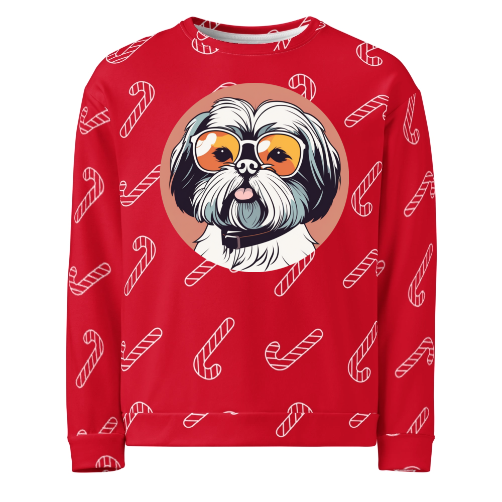 PugMug Custom Shih Tzu Ugly Christmas Sweatshirt