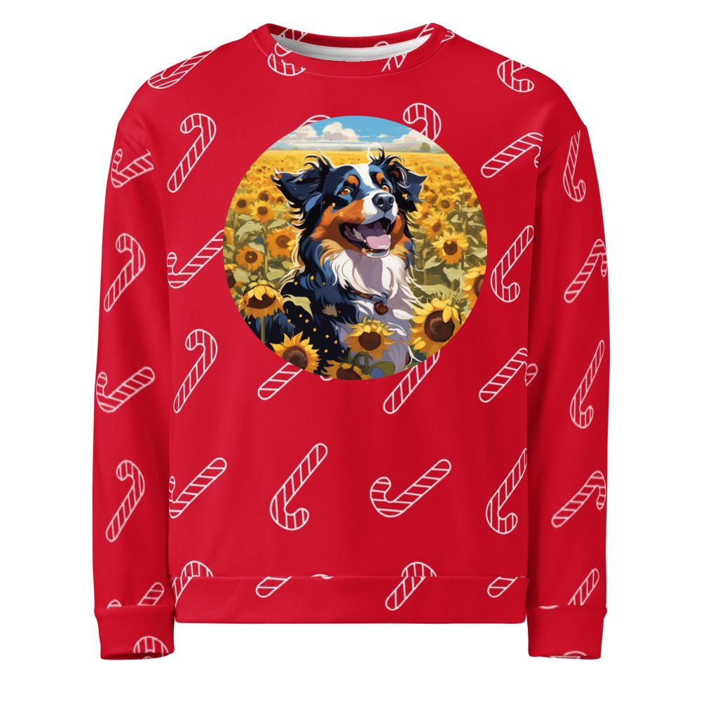 PugMug Custom Miniature American Shepherd Ugly Christmas Sweatshirt