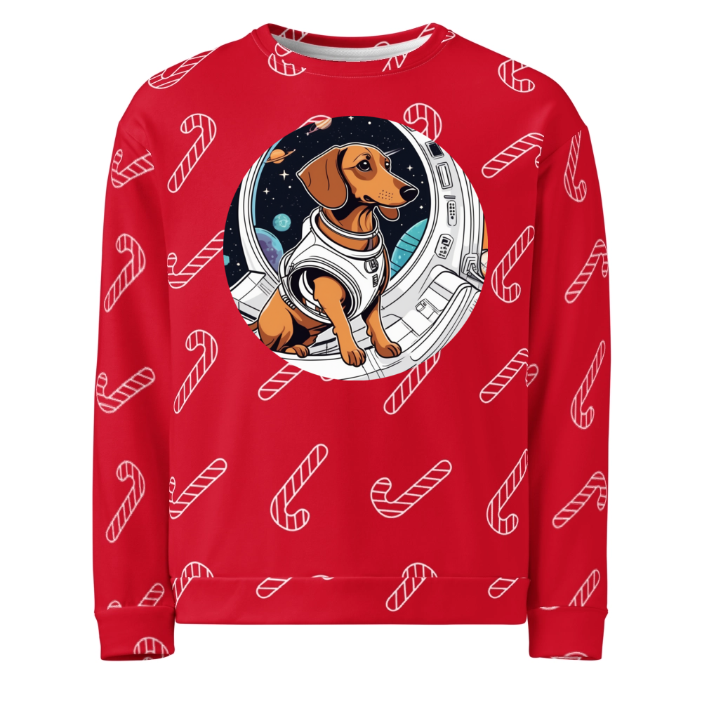 PugMug Custom Tan Dachshund Ugly Christmas Sweatshirt