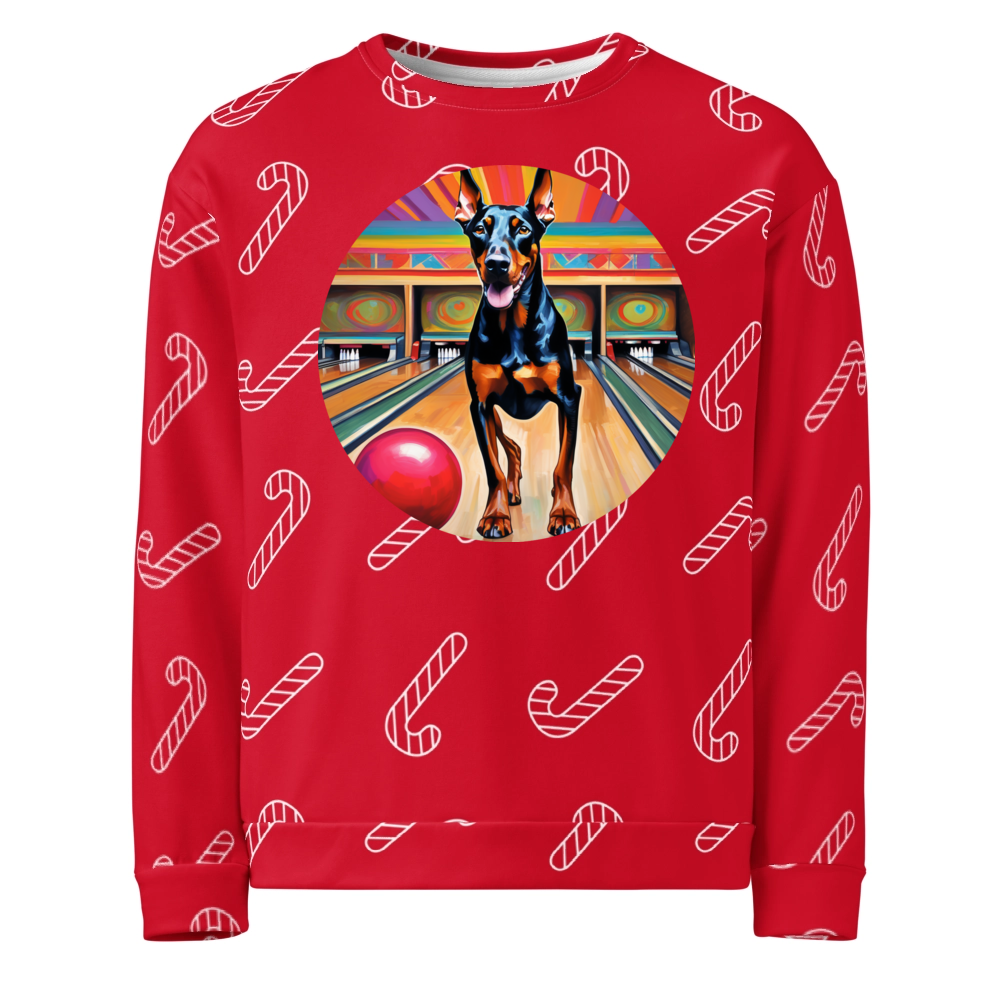 PugMug Custom Doberman Pinscher Ugly Christmas Sweatshirt
