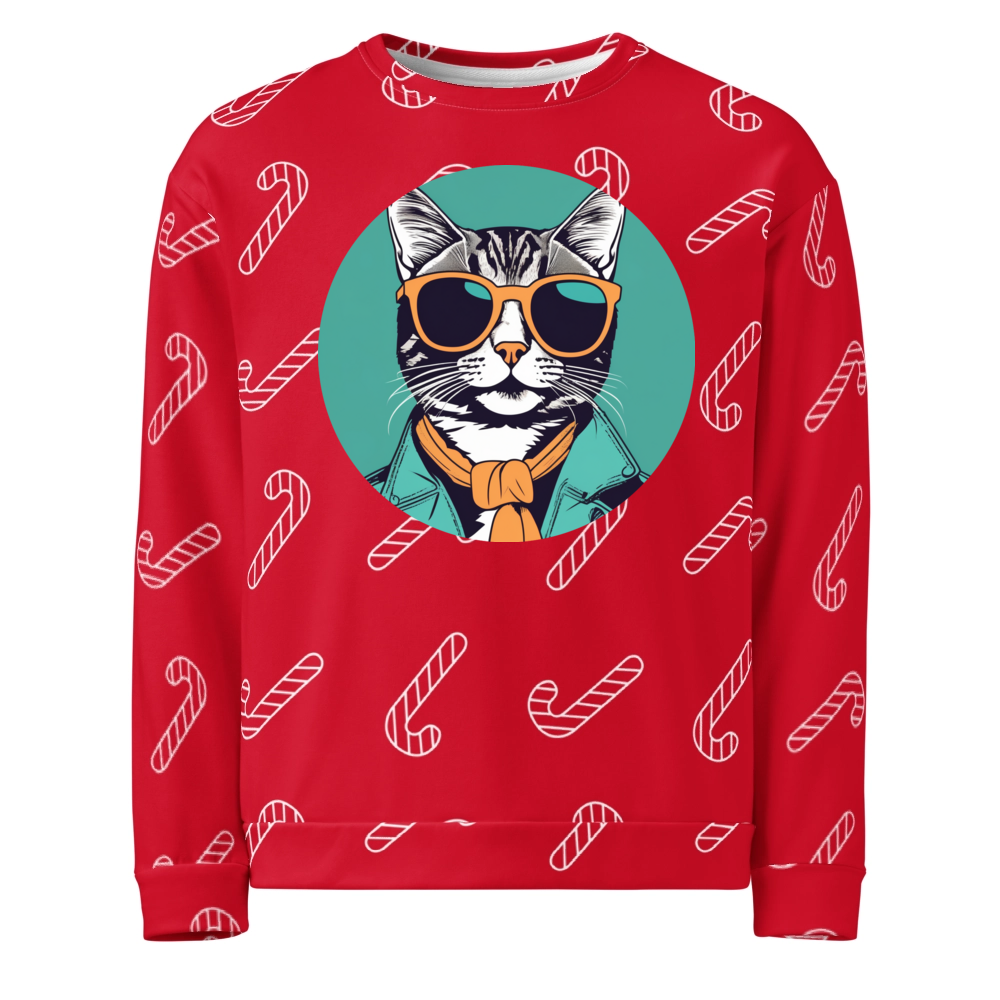 PugMug Custom Tabby Companion Cat Ugly Christmas Sweatshirt