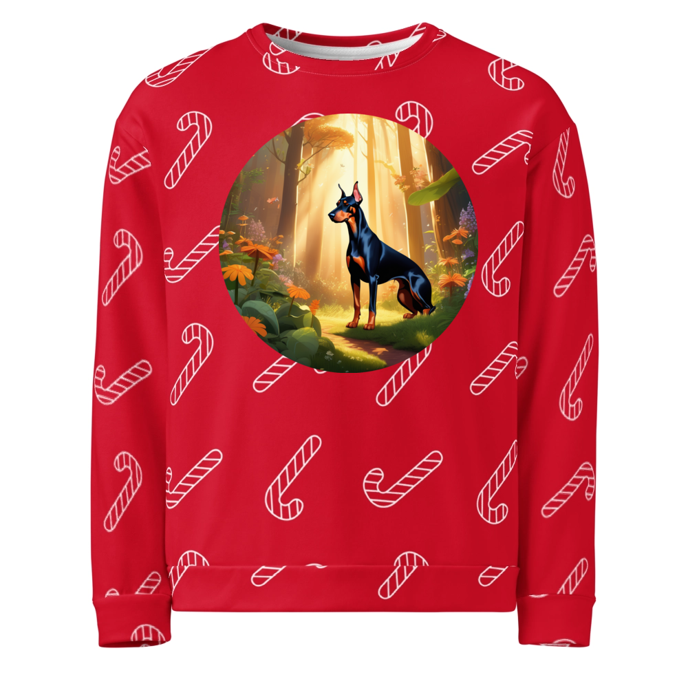 PugMug Custom Doberman Pinscher Ugly Christmas Sweatshirt
