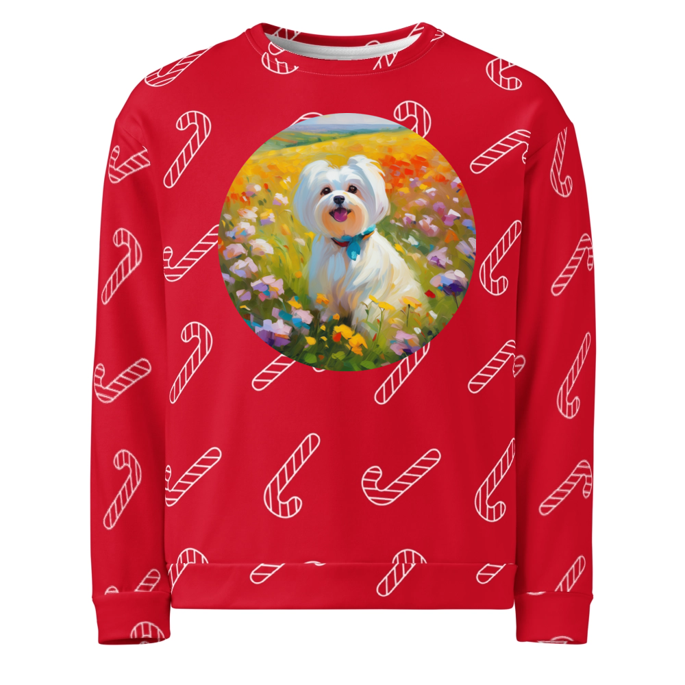 PugMug Custom Maltese Dog Ugly Christmas Sweatshirt