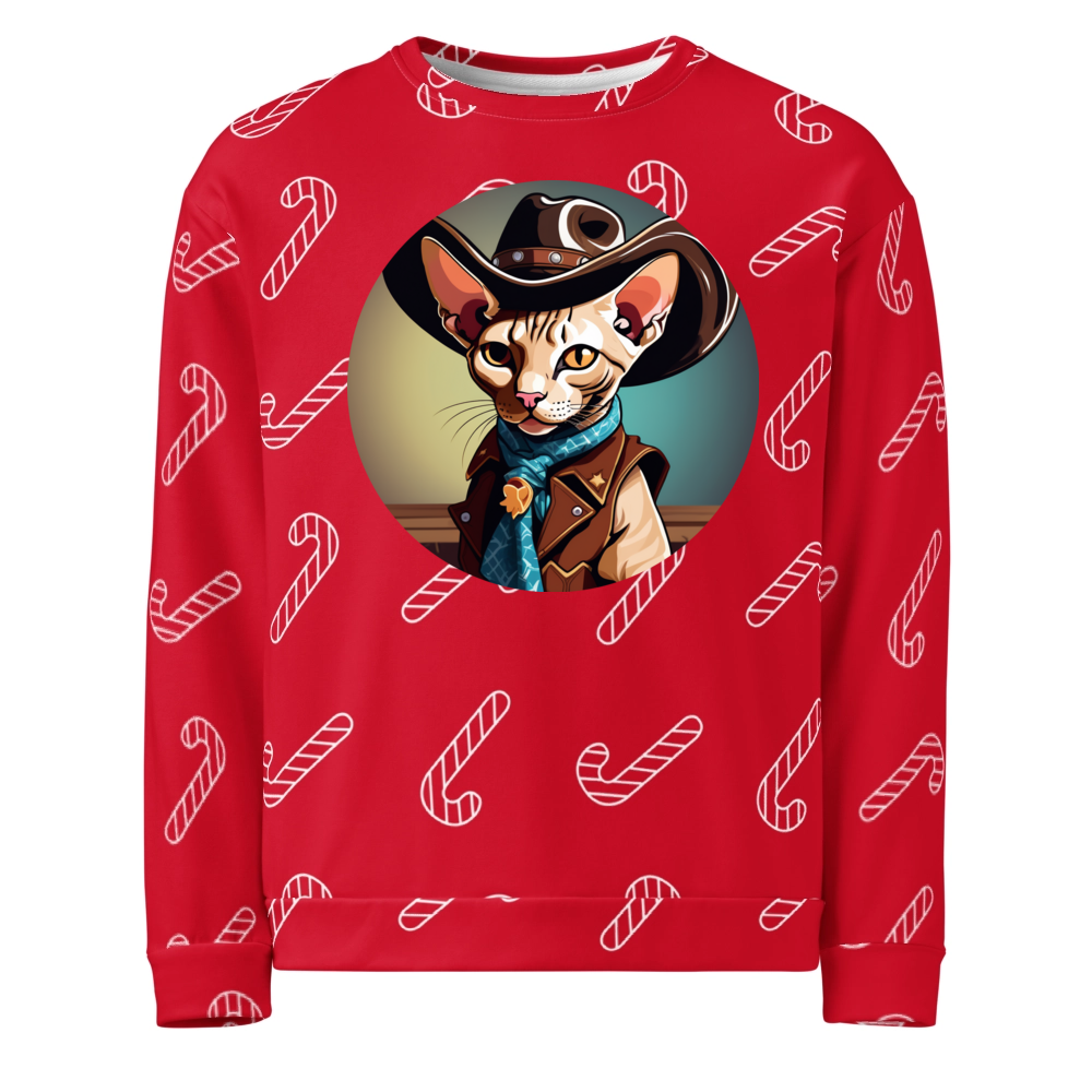 PugMug Custom Tabby Sphynx Cat Ugly Christmas Sweatshirt