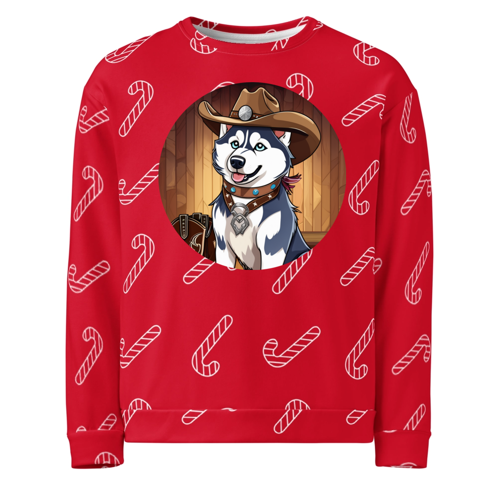 PugMug Custom Siberian Husky Ugly Christmas Sweatshirt