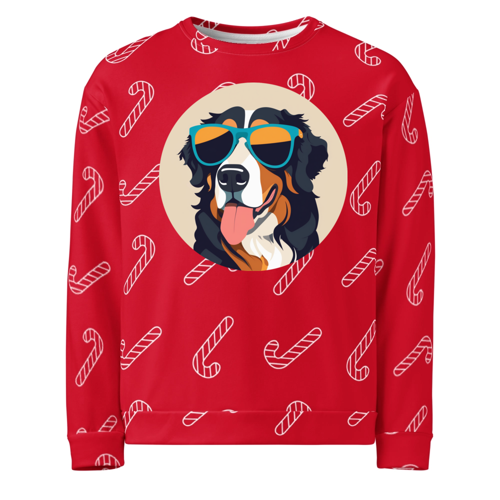 PugMug Custom Bernese Mountain Dog Ugly Christmas Sweatshirt