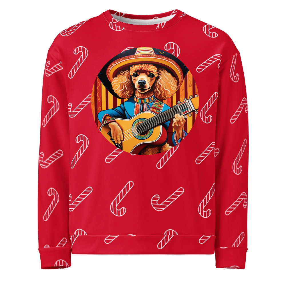 PugMug Custom Tan Poodle Ugly Christmas Sweatshirt