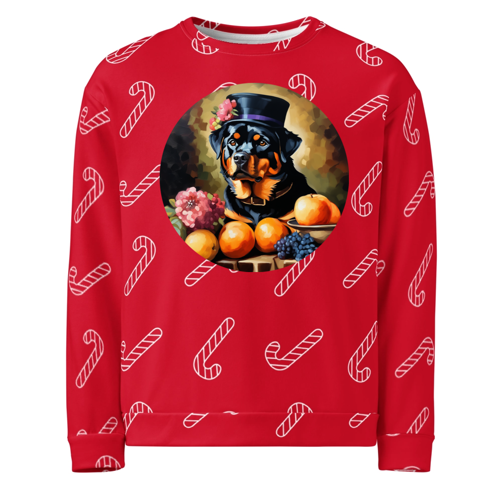 PugMug Custom Rottweiler Ugly Christmas Sweatshirt