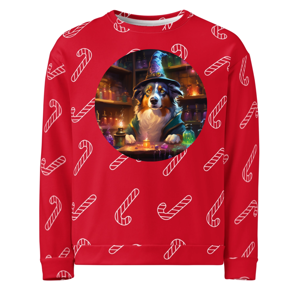 PugMug Custom Australian Shepherd Dog Ugly Christmas Sweatshirt