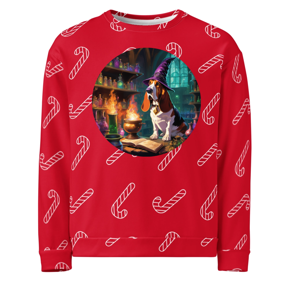 PugMug Custom Basset Hound Ugly Christmas Sweatshirt