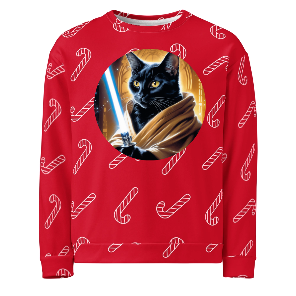 PugMug Custom Black Companion Cat Ugly Christmas Sweatshirt