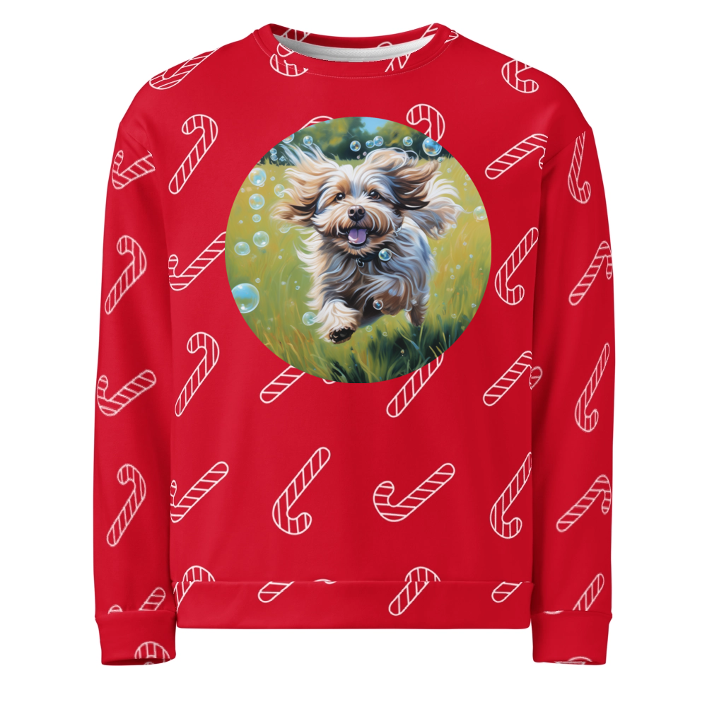 PugMug Custom Tan Havanese Dog Ugly Christmas Sweatshirt