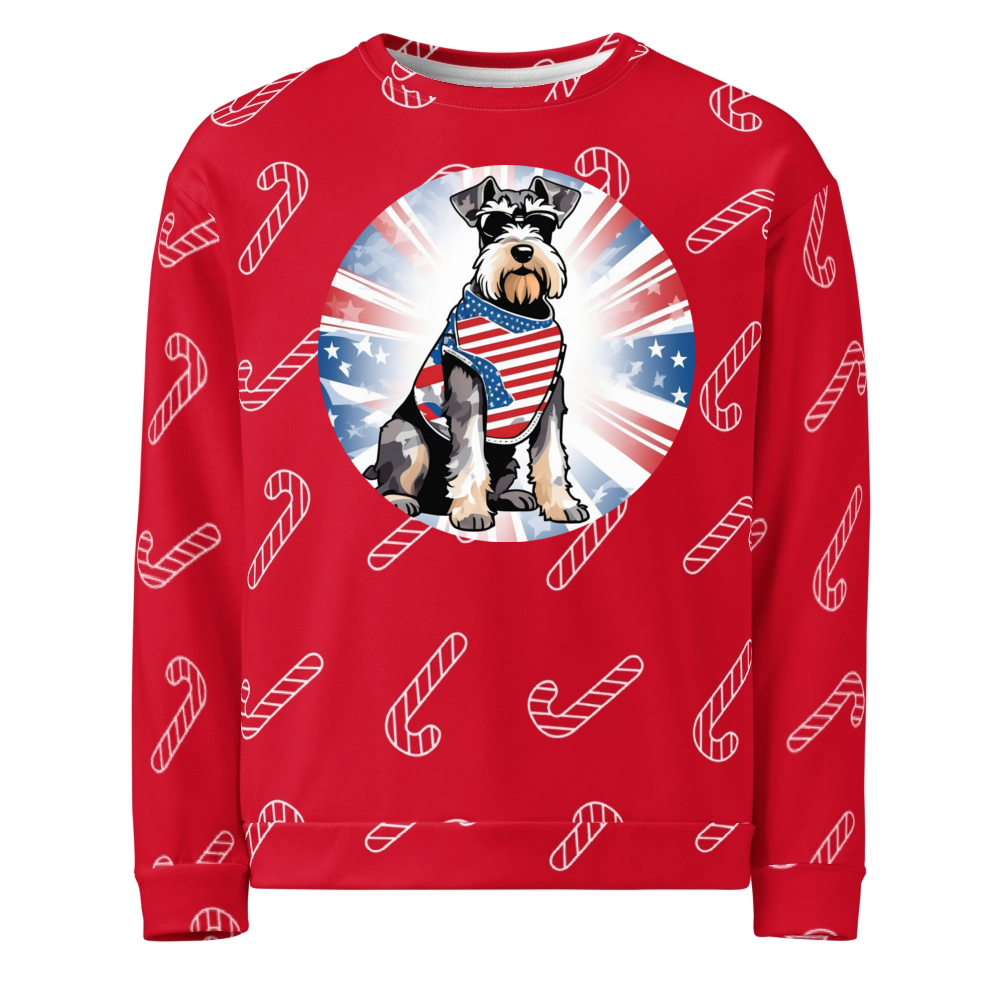 PugMug Custom Miniature Schnauzer Ugly Christmas Sweatshirt