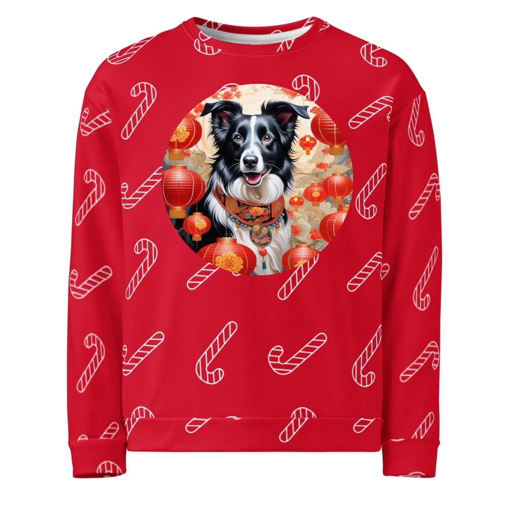 PugMug Custom Border Collie Ugly Christmas Sweatshirt