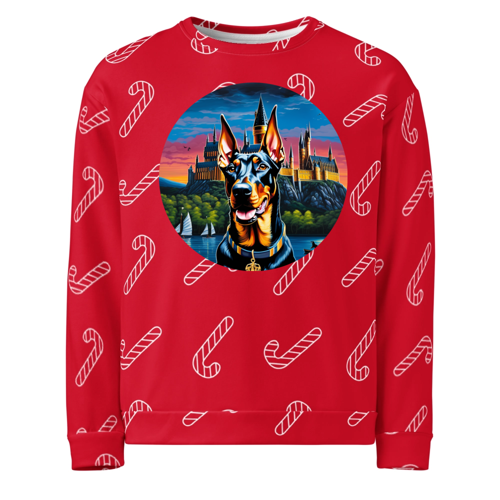 PugMug Custom Doberman Pinscher Ugly Christmas Sweatshirt
