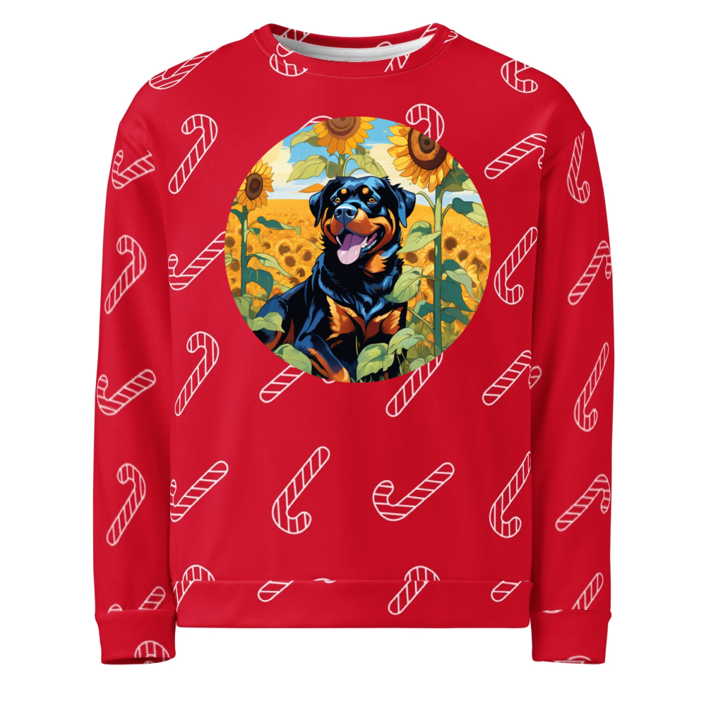 PugMug Custom Rottweiler Ugly Christmas Sweatshirt