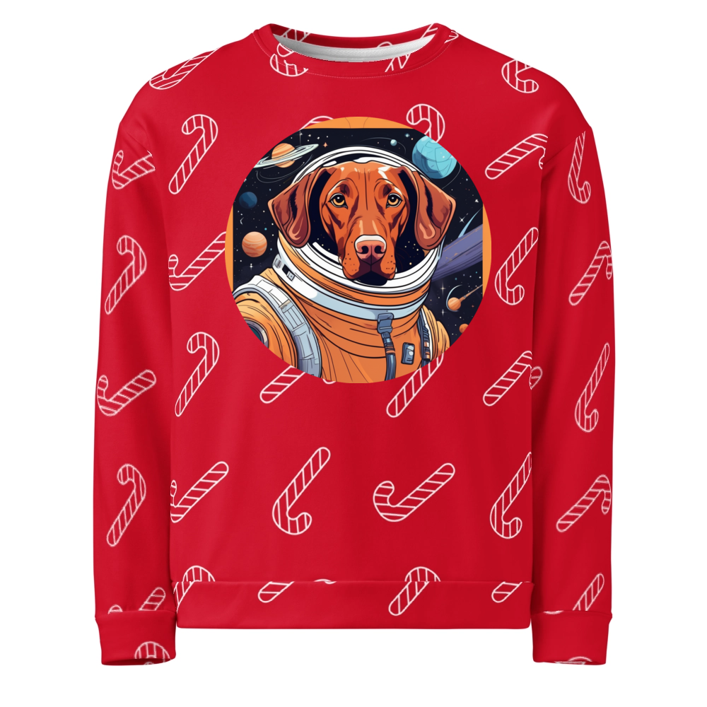 PugMug Custom Vizsla Ugly Christmas Sweatshirt
