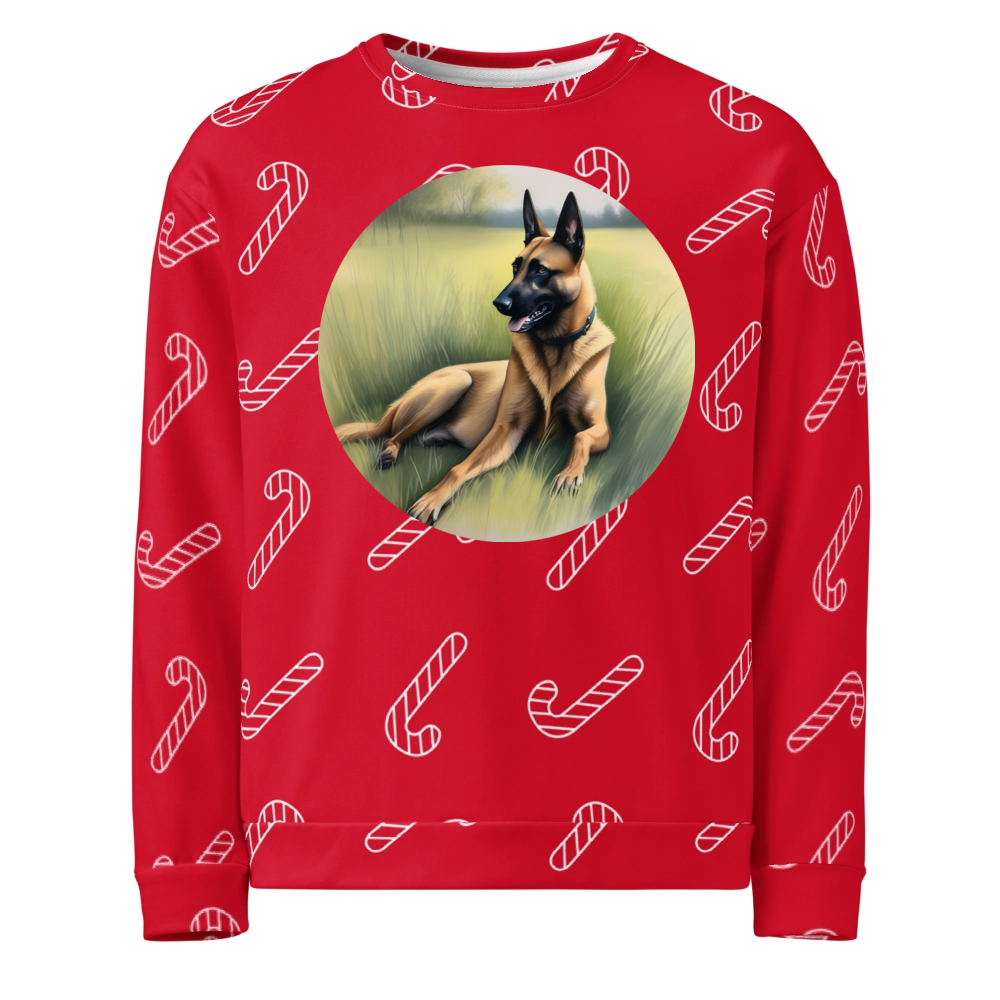 PugMug Custom Belgian Malinois Ugly Christmas Sweatshirt