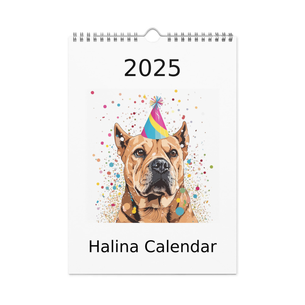 PugMug Custom Halina Wall Calendar (2026)