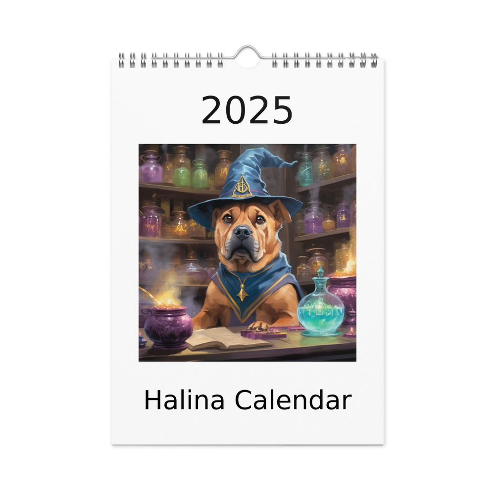 PugMug Custom Halina Wall Calendar (2026)
