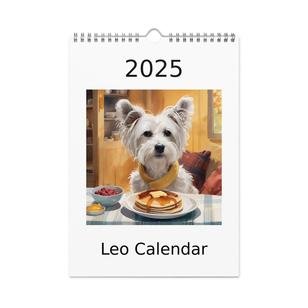 PugMug Custom Leo Wall Calendar (2026)