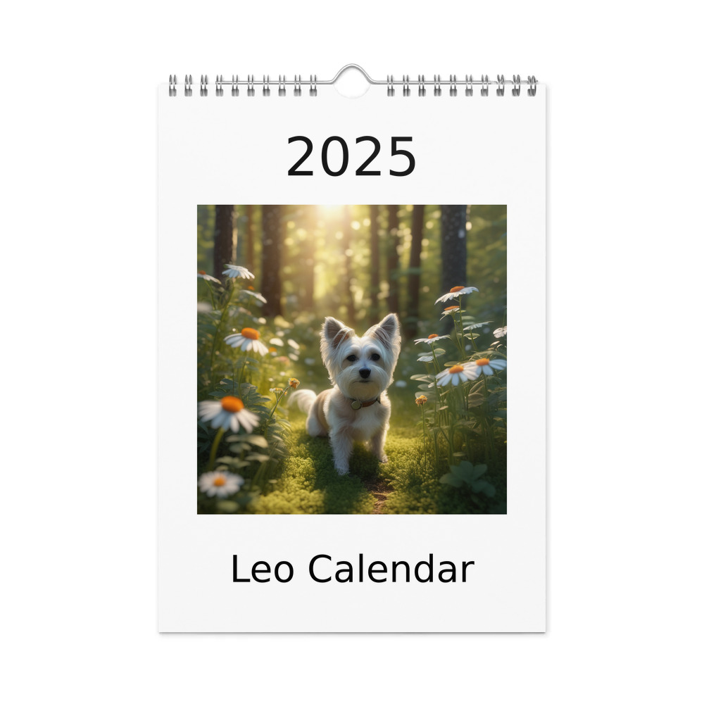 PugMug Custom Leo Wall Calendar (2026)