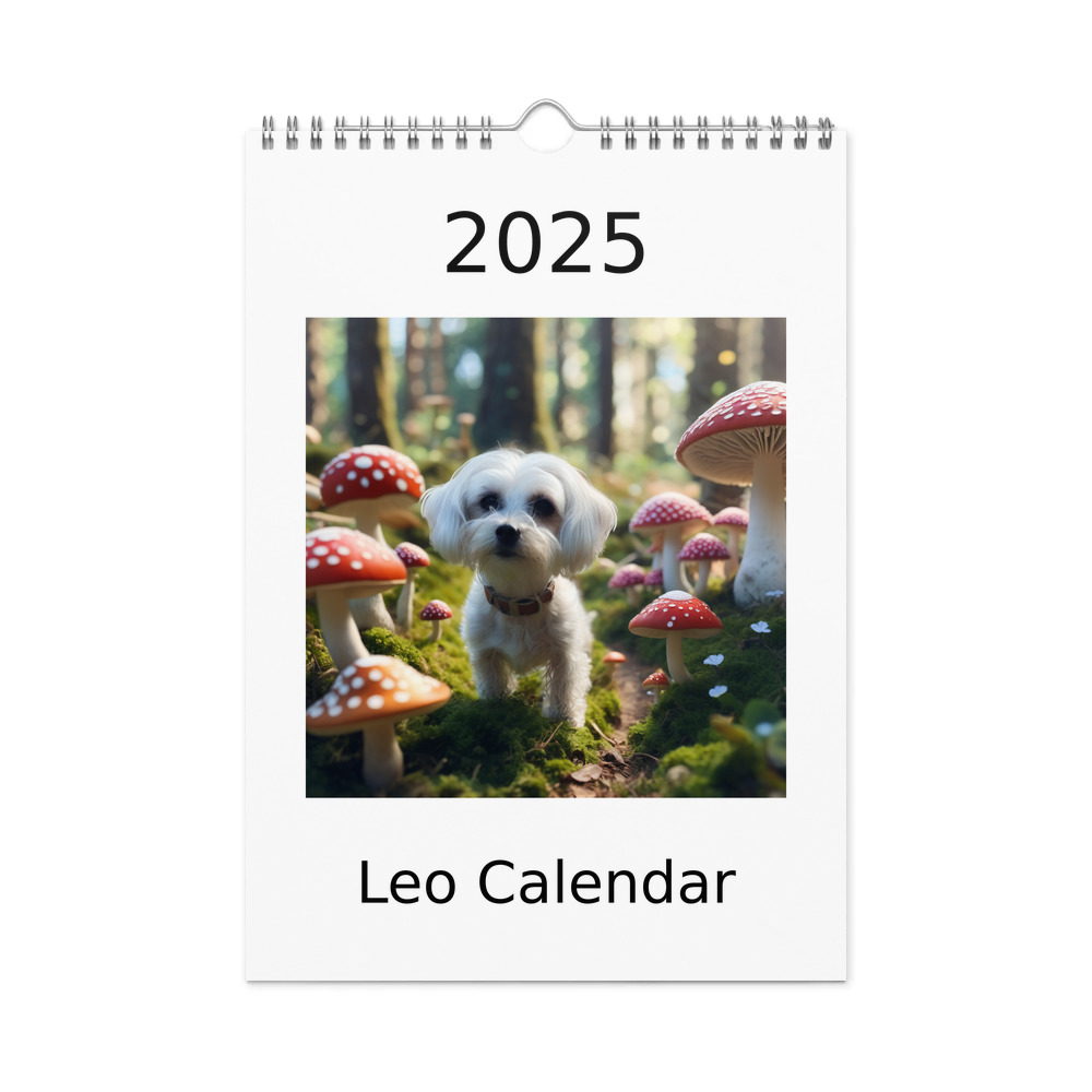 PugMug Custom Leo Wall Calendar (2026)